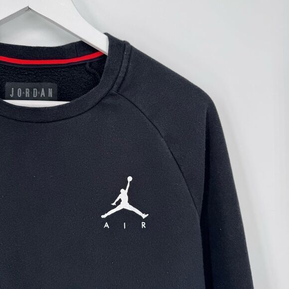 AIR JORDAN Brooklyn Fleece Crew Sweatshirt Black Small - Picture 3 of 8